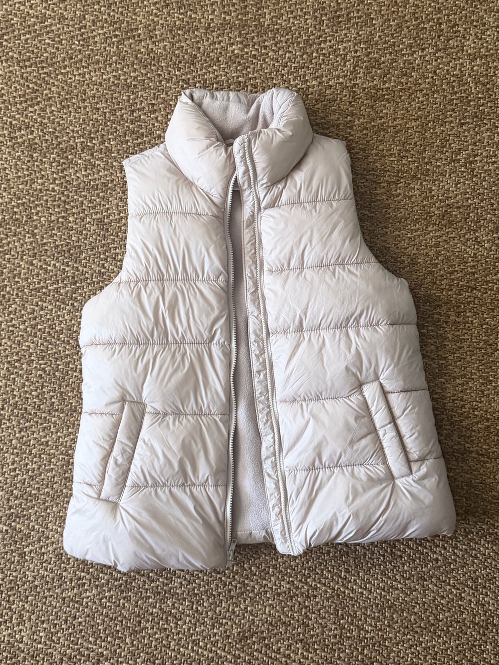 Light Pink Quilted Puffer Vest